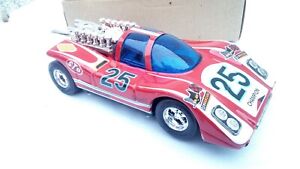 new taiyo porsche racer tin toy car battery operated