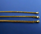 10K Yellow Gold 3mm-5mm Solid Franco Round Box Chain Necklace All Sizes Real