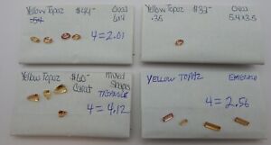 Topaz - Yellow/Golden Topaz - Lot of 13 Loose Gemstones Assorted Shapes 9.04tgw