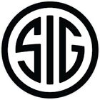 SIG Printed Decal Black with a White Background 3