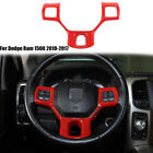 Inner Steering Wheel Frame Trim Decor Bezels for Dodge Ram 1500 2010-2017 Red (For: 2015 Ram 1500)