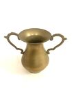Vintage Brass Vase Double Handle Miniature Hand Made Vase