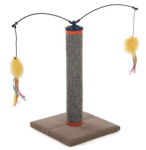 New ListingSpin Carpet Cat Scratching Post with Interactive Spinning Wand Cat Toys