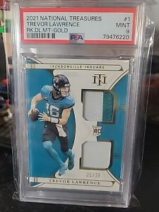 2021 Trevor Lawrence Pop2 None Higher National Treasures Dual Patch Gold /35 RC