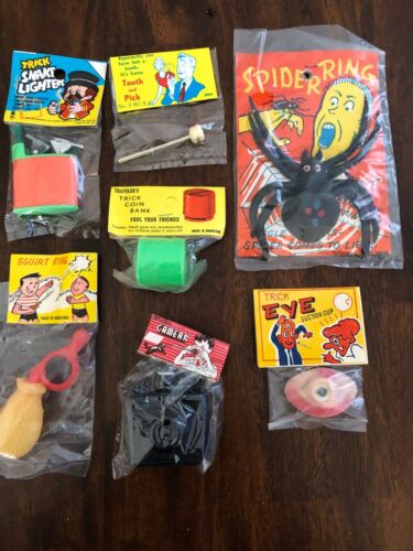 Vintage Dime Store Toys - Gags - Jokes - Tricks - 1950s/60s - New Old Stock