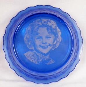 Shirley Temple Bowl Blue Depression Glass Hazel Atlas Honeycomb Original As Is