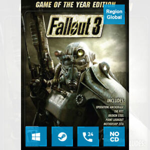 Fallout 3 GOTY for PC Game Steam Key Region Free