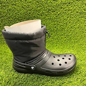 Crocs Men's Classic Lined Neo Puff Insulate Black Insulated Outdoor Boots Shoes