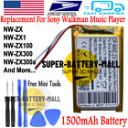 USPS 1500mAh Battery For Sony Walkman NW-ZX ZX1 ZX100 ZX300 ZX300a Music Player