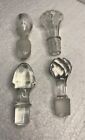 New ListingVintage Glass Crystal Cruet / Bottle Stoppers Lot of 4