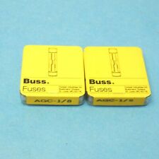 Bussmann AGC-1/8 Fast-Acting Glass Fuse 3AG 1/4” x 1-1/4” 1/8 Amp 250 VAC Qty 7