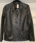 Etcetera Black Perforated Leather Blazer/Jacket SZ 12