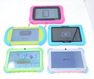 Lot of 5 Various Working Childrens Android Tablets - PBS Kids / iRulu / Kurio 7s