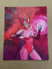 New Listing2014 RH Marvel 75 years Uncut Sketch Card Scarlet Witch by Priscilla Petraites