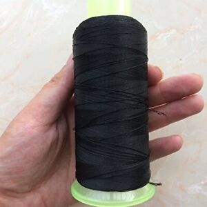 Black Weaving Thread 100% Polyester for Making Wig Sewing Hair Weft Hair Exte...