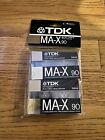 2 New Sealed TDK MA-X 90 Minute Audio Cassette Tapes-Maxell, Sony, Denon
