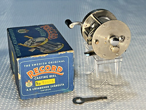 Abu Record 1550C Casting Reel In Correct Box With Tool Ca 1950's Made In Sweden