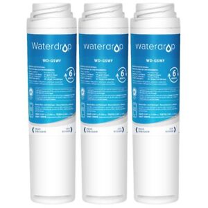 Waterdrop GSWF Refrigerator Water Filter,replacement for GE® GSWF, 3 Filters