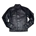 Levi’s Black Leather Trucker Jacket - S