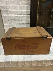 VINTAGE COCA COLA WOODEN CRATE BOX  COKE SIGN Dunning Corporation