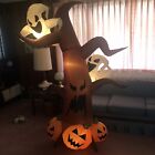 Rare Gemmy Totally Ghoul Airblown Inflatable Ghost Scene 6 Feet Tree Pumpkins