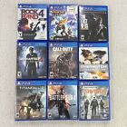 PS4 Game Bundle Lot of 9 Call Of Duty Battlefield Overwatch Titanfall Last of US