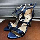 Sweetie’s Shoe Collections Womens 9.5 Style Rubi Navy Blue Stiletto Shoes Sexy