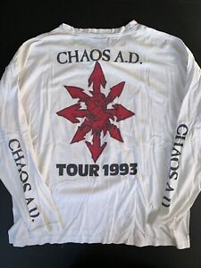 Vintage 1993 SEPULTURA Tour T-Shirt CHAOS AD Max Cavalera RARE Death Metal XXL
