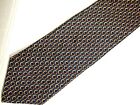Brooks Brothers 346 Mens Necktie Tie Navy Blue Gold Chain Link Geometric 59