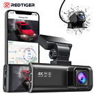 REDTIGER 4K Dual Dash Cam Front and Rear Dash Camera Built-in WiFi GPS for Cars