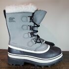 Sorel Caribou Insulated Womens Size 6 Lace Up Platform Winter Boots Shoes Gray