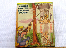 VINTAGE MATCHBOOK EROTIC CARTOON THANKS FOR THE SHOWER DADDY FUNNY NOVELTY BH