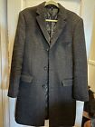MENS J. CREW LUDLOW GRAY WOOL CASHMERE QUILTED THINSULATE OVERCOAT SIZE 38R