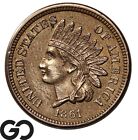 1861 Indian Head Cent Penny, Choie AU++/Unc Civil War Era Issue, Better Date