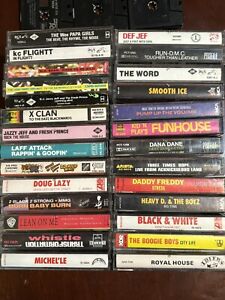 New ListingLot Of 33 80s And 90s Rap And Hip Hop Cassettes Method Man Eazy E Run DMC