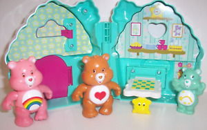 Vintage Care Bears Care a lot Wish Bear House House and 3 Bears Pink Brown Green