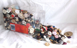 Vintage Sewing Buttons 1930-1990s Estate Sale Find Collectible Over 2 Lbs #2