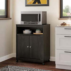 Microwave Cart Storage Kitchen Storage Cabinet Shelf Cupboard Stand w/4 Casters
