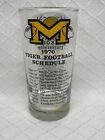 University of Missouri Football RARE 1970 Glass Tumbler Mizzou Tigers MFA Oil