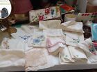 Estate Lot 20 Vintage Print Embroidery Linen Handkerchiefs Hankies