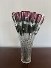 24pcs Artificial Rose Flower Red Roses with Teddy Bear In Vase,  Valentines Day