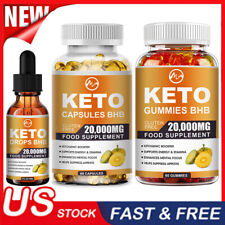 Keto ACV Gummies Capsules Keto Drop Weight Loss Fat Burner Dietary Supplement US