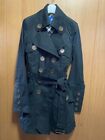 Burberry Blue Label Trench Coat Black Nova check Belted Women Size 38/M Used