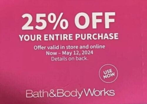 New Listingbath and body works coupons 25 off