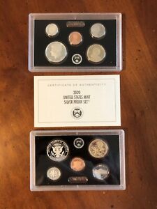 2020 S Partial 99.9% Silver Proof Set - Cent Nickel Dime Half Dollar - 5 Coins