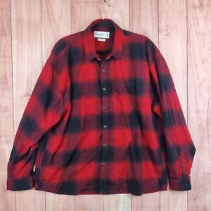 Abercrombie & Fitch Soft AF Flannel Button Up Shirt Sz XL Relaxed Buffalo Plaid
