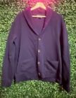 VINTAGE Polo Ralph Lauren Sweater Mens Large Navy Cardigan Knit 90s