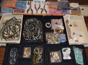 Large-Huge Lot Jewelry Making Beads,6Lb.New:Silver,Vintage Seed,Faceted Stone