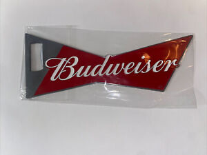 Budweiser Bottle Opener Laser Engraved Clydesdale Horses Stainless Steel Red