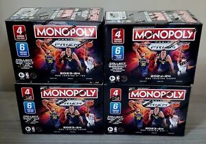 2023-24 Monopoly Prizm NBA Booster Box Factory Sealed In Hand LOT OF 4 SHIPS NOW